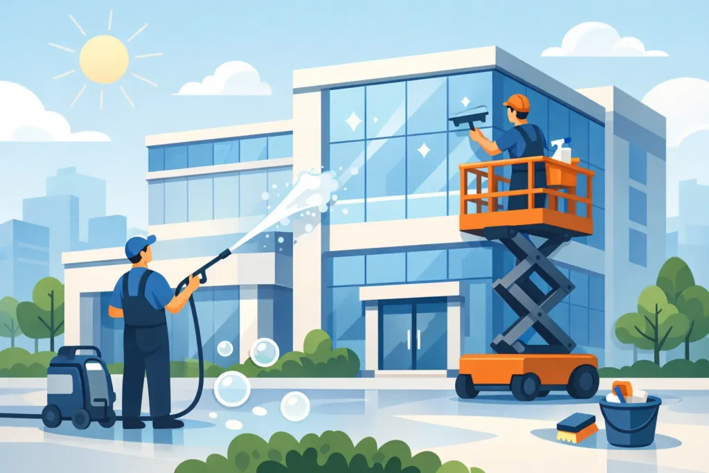 Commercial Property Exterior Cleaning That Pays Off