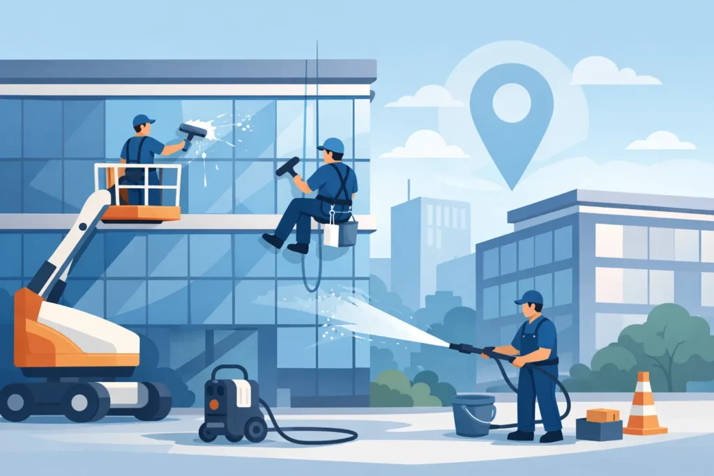 Exterior Commercial Building Cleaning Services Near Me