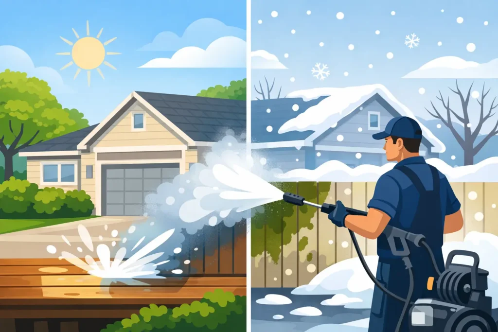 When to Book Power Washing in Suffolk County