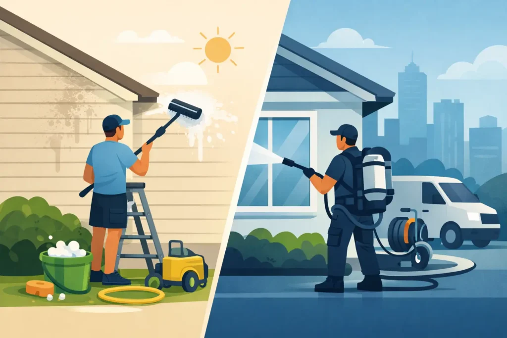 DIY Exterior Cleaning Versus Professionals