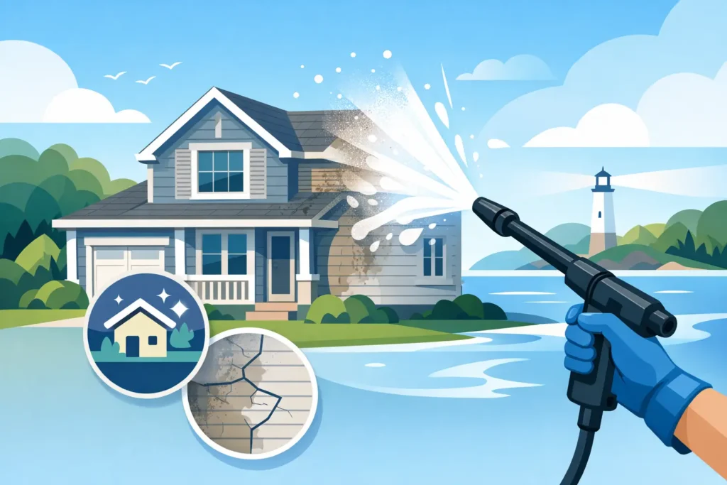 Is Power Washing Safe for Your Long Island Home?