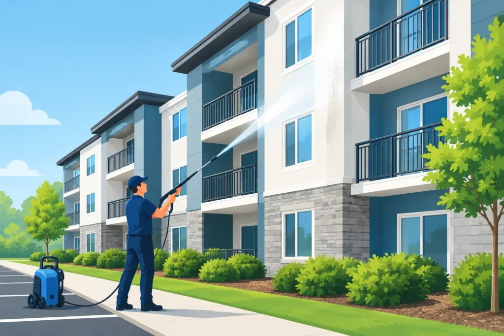 Apartment Complex Exterior Cleaning That Pays Off