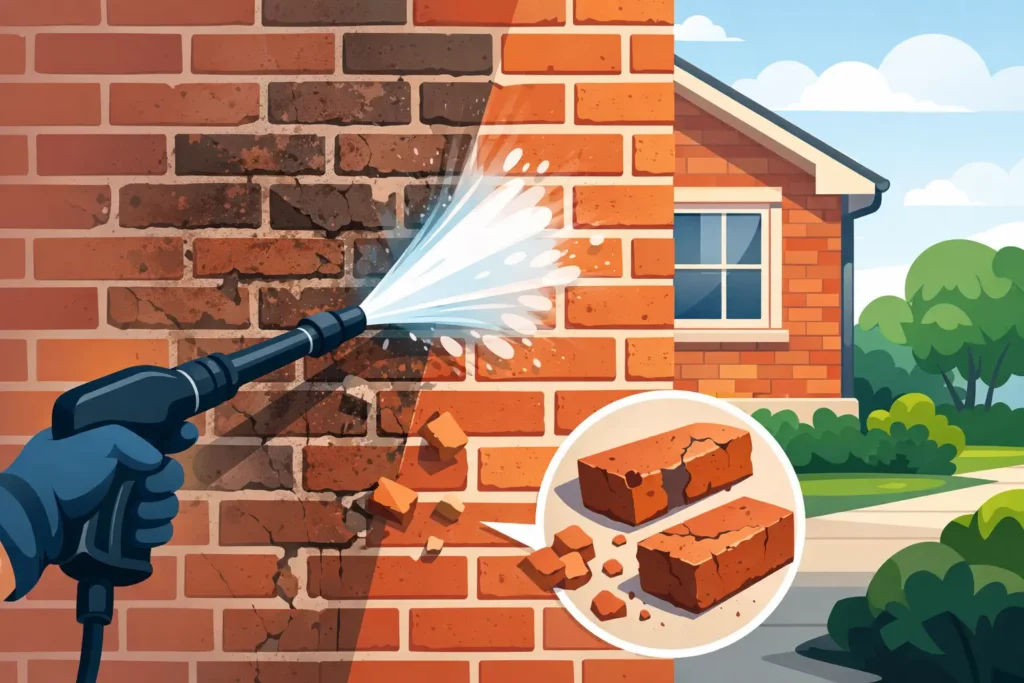 Can Pressure Washing Damage Brick Exteriors?