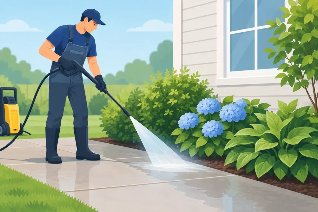 Will Power Washing Affect Plants Around Your Home?
