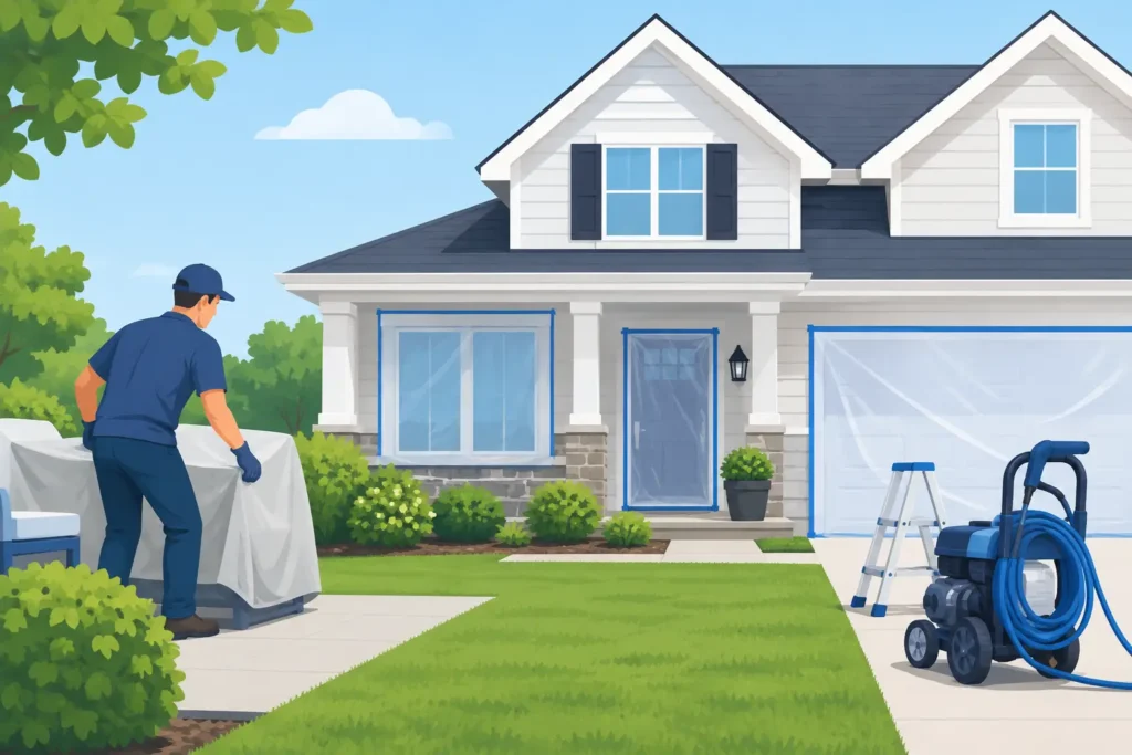 How to Prepare a House for Washing Before Service