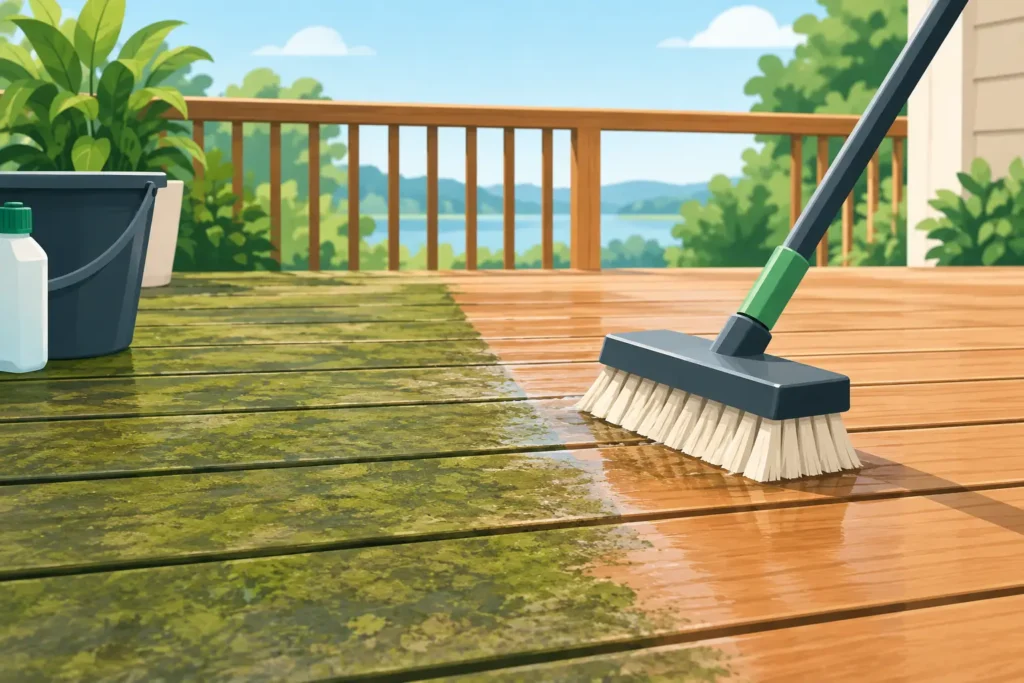 Removing Deck Algae Without Damaging the Wood